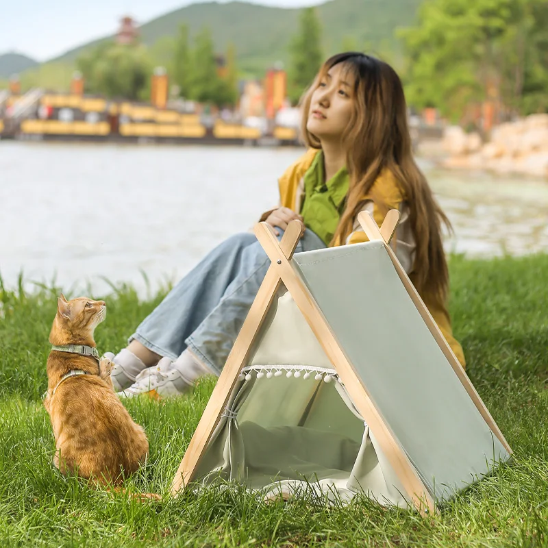 New design Detachable Pet kennel semi closed pet beds cats nest pet teepee tent dog house