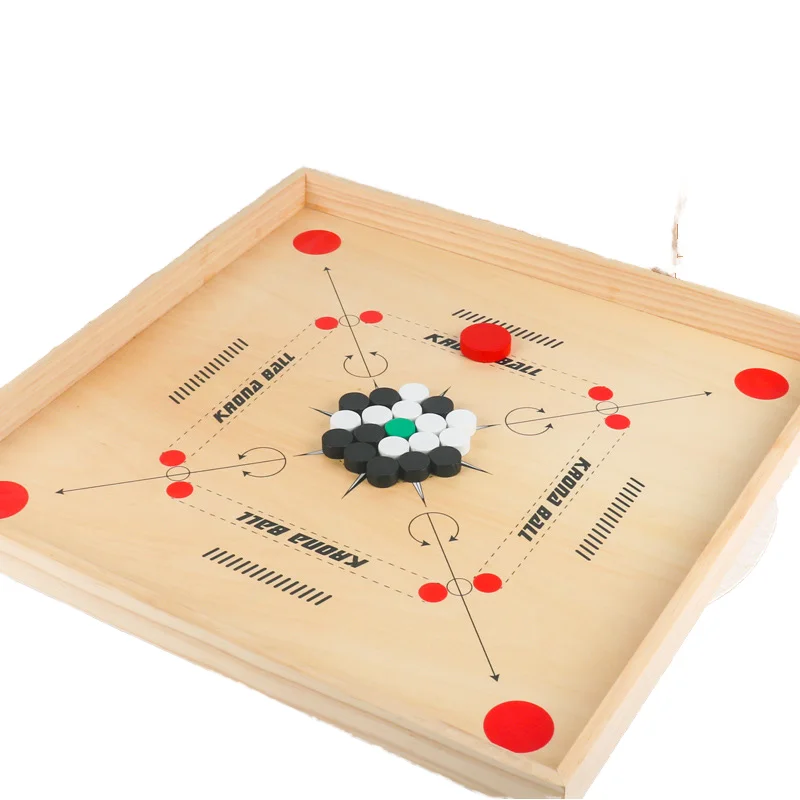 Classic Wooden Carrom Board Coin And Striker Kindergarten Parent-Child interactive Carrom Board Full Children Wooden Toy for kid