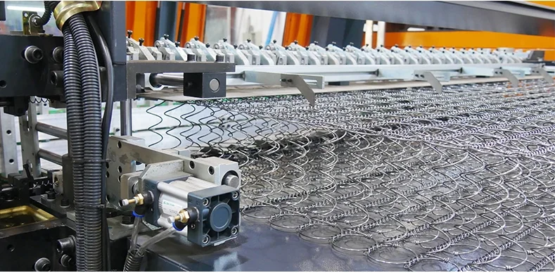 Automatic Continuous Bonnell Coil full Mattress Spring units Machine