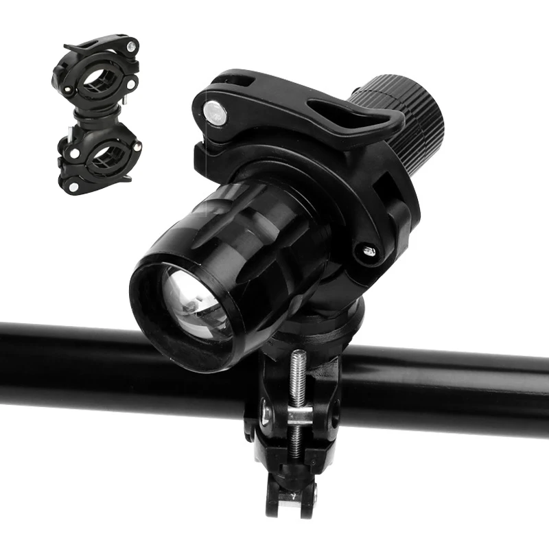 Bicycle grip bracket bicycle flashlight clamp bracket capable of rotate and adjusting