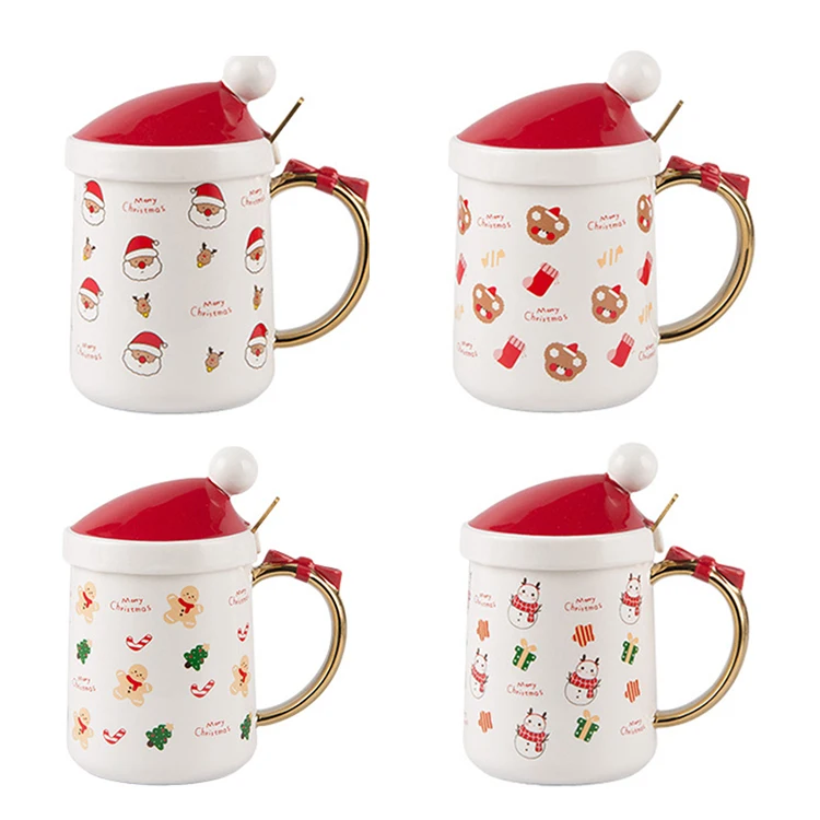 Supplier Milk Breakfast Art Coffee Ins Glaze Personalised Ceramic Bulk Christmas Cup Mug
