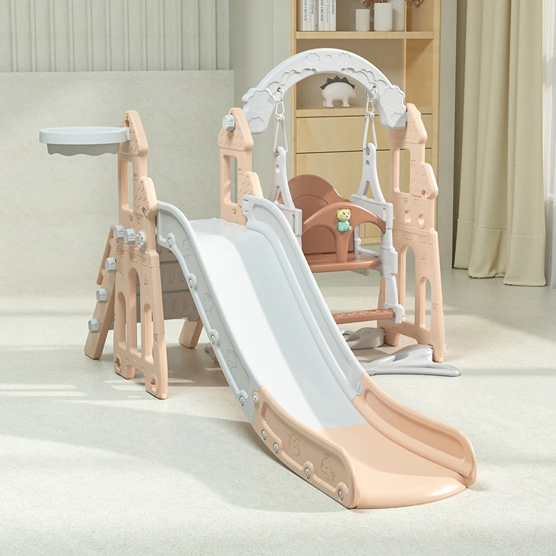 Upgrade Children Custom Indoor Playground Plastic Toys Swing And Slide Play Set