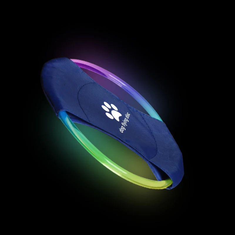 USB rechargeable OEM Plastic LED Flashing Flying Saucer flying disc with light