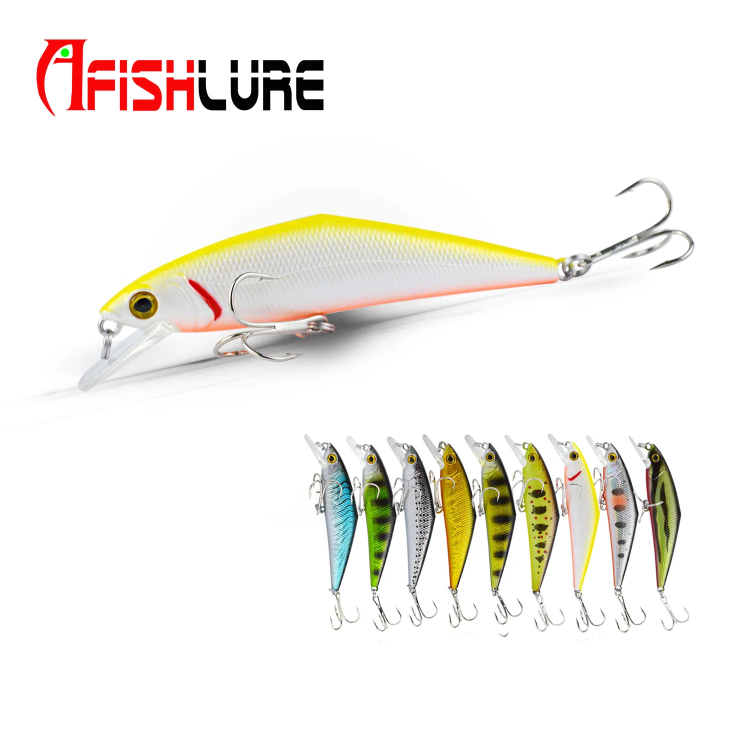 Hard plastic minnow lure 63mm/7.8g  85mm/14g sinking water hard bait artificial lures