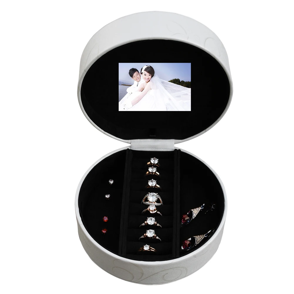 
 OEM & ODM, лучшее качество, круглая LCD пластиковая подарочная коробка для ювелирных колец  