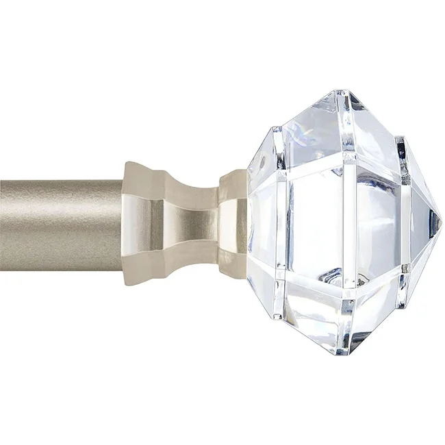 Hot Sale Acrylic Window Curtain Rod And Decorated  Curtain Rod Head Curtain Rod