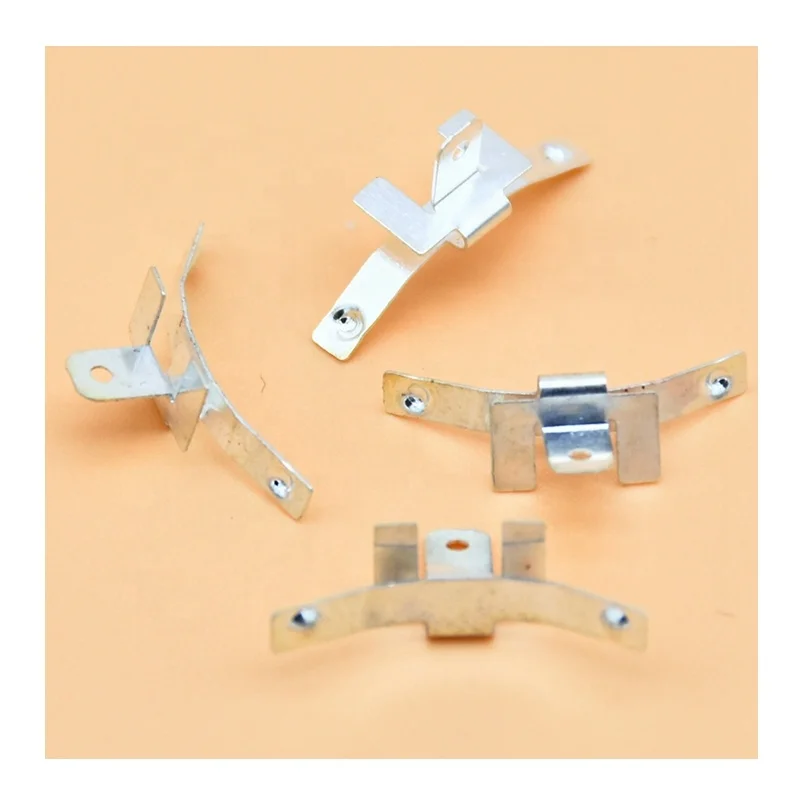 Custom Phosphor silver plating Electric contacts Positive and negative battery spring contact