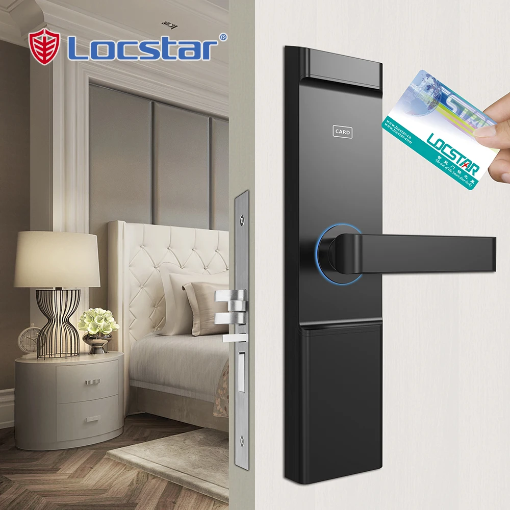 Locstar Permanent Keyless New Rf Popular Electronic Auto Metal Gate Mechanical Entry Management Hotel Electric Lock Door