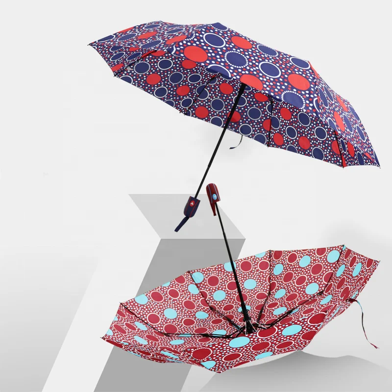 HAPPY SWAN France designer Bohemia style beach umbrella fold high-grade semi-automatic umbrella