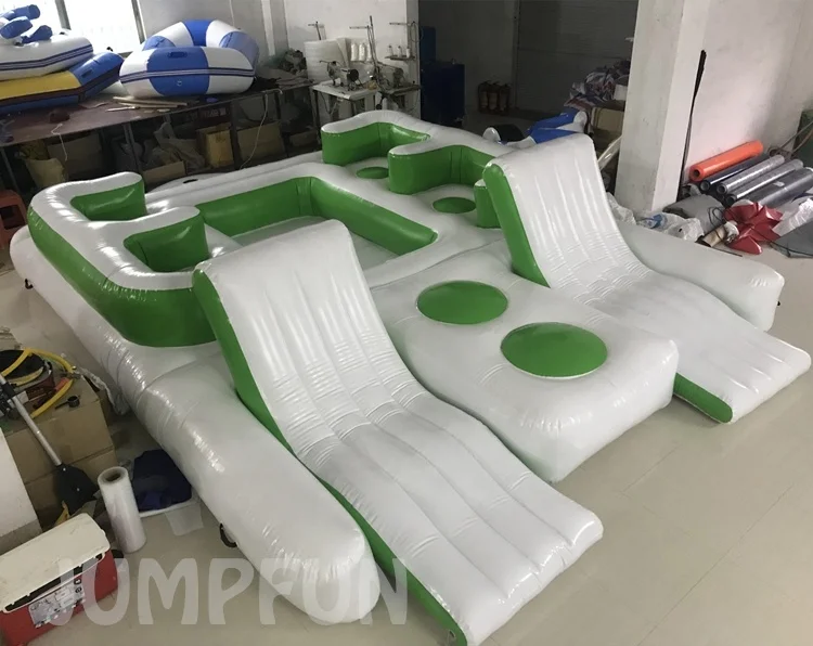 Лидер продаж сверхмощный надувной плавающий остров коммерческий гигант водный огромный салон для взрослых распродажа