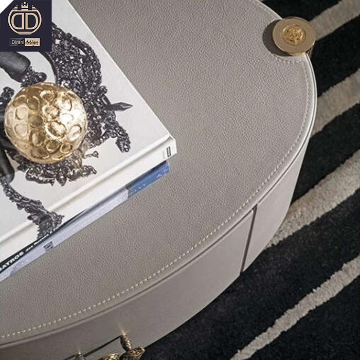 Irregular unique design 3 legs modern lux night stand designer Italian luxury bed room furniture night stand