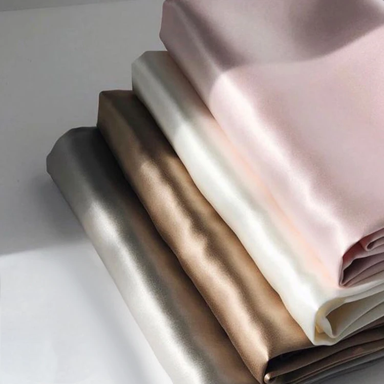 wholesale chinese grade 6a raw crepe satin plain charmeuse silk fabric 100% pure mulberry silk fabric