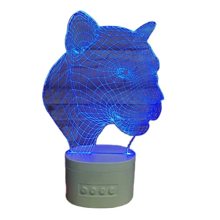3D Lamp Illusion Creative Light Leopards shape USB 7 Colors Touch Control or remote cnontrol bluetooth speaker lamp