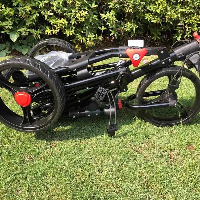 VolfGolf Foldable 3 Wheel Golf Push Cart, Golf Trolley, Three Wheels Swivel Folding Golf Push Cart