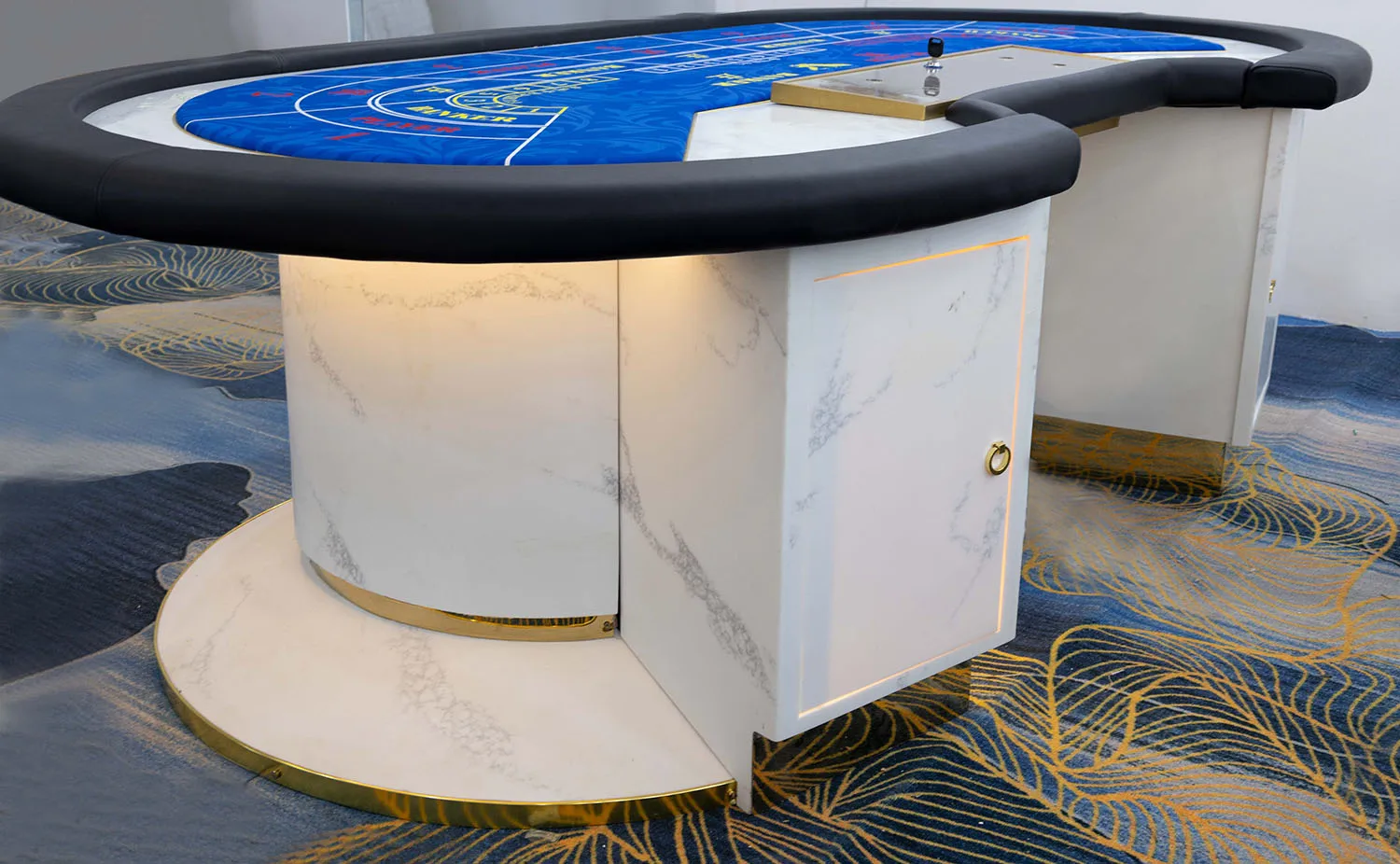 AoBo Luxury High Quality Marble Baccarat Table Customized Premium Baccarat Table for casino