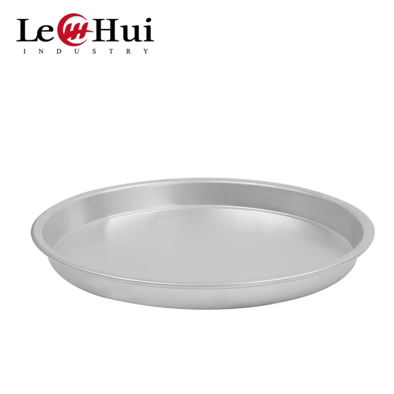 8inch  Aluminum Anode Oxidation Pizza Sheet Baking Tray  Round Pizza Tray For Kitchenware pizza tools recycle