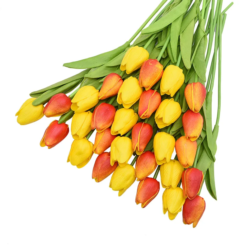 Tulips Artificial Flower Real Touch Tulipe Flowers Wedding Decoration Flowers Christmas Home Garden Decor