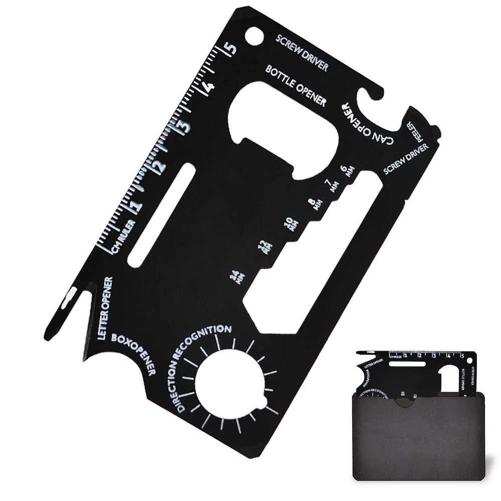 Mini Pocket Survival Business Multi Function Knife Credit wallet tool card with screwdriver and nut driver and bottle opener