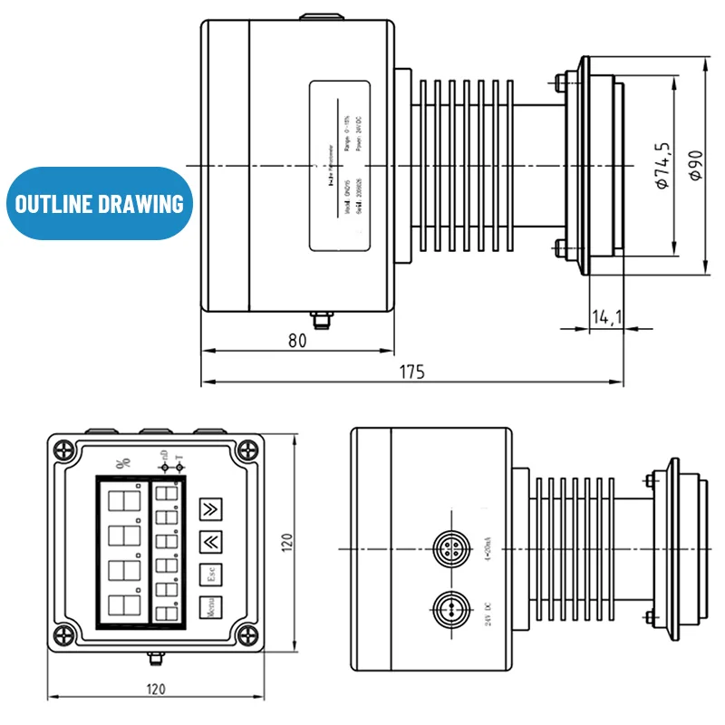 ZHYQ manufacturer price economic inline refractometer for adblue fluid