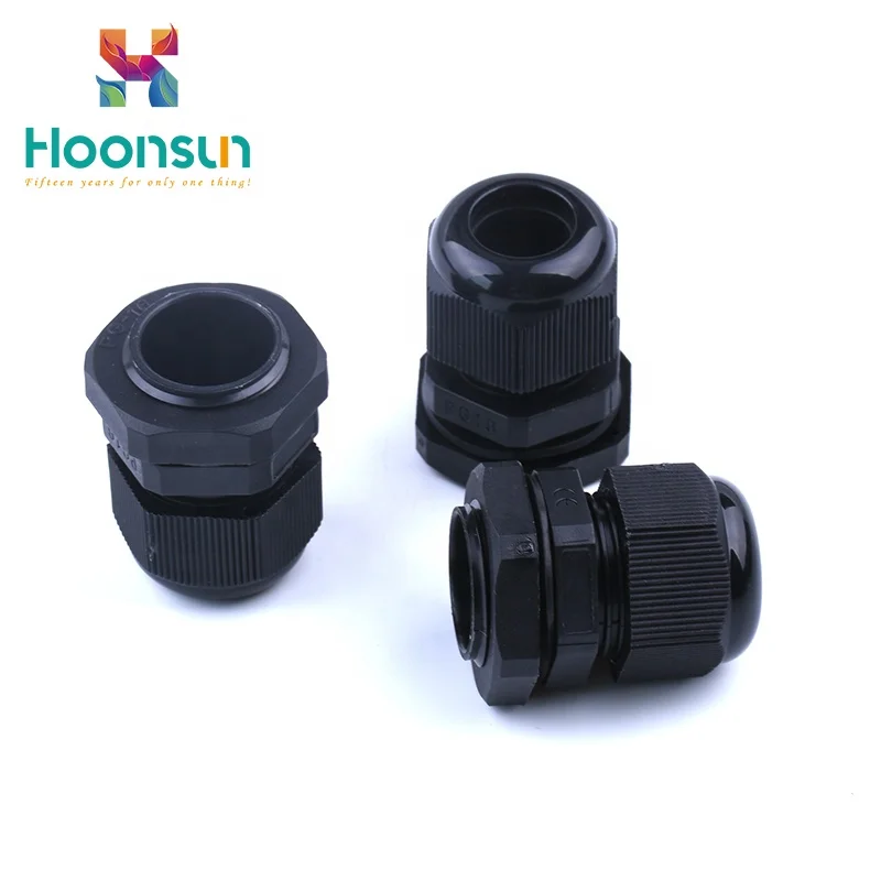 Good price and quality Hoonsun m12 nylon male cable gland waterproof pg13.5 cable gland made in china