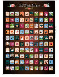 Hot sale Scratch Off  poster Custom design 100 Dates Scratch Off Poster Bucket List