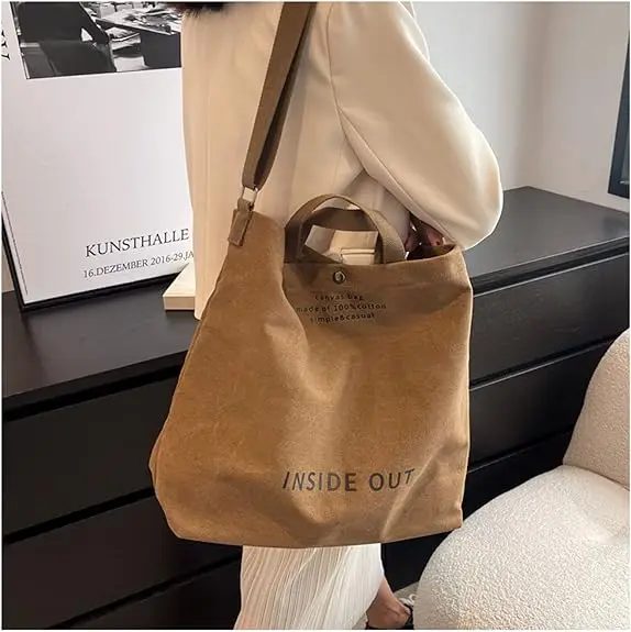 2024 Cotton printing women handbag lady purse Canvas Tote Bag Canvas With Leather Handles Plastic For Diy Large Canvas Tote Bag