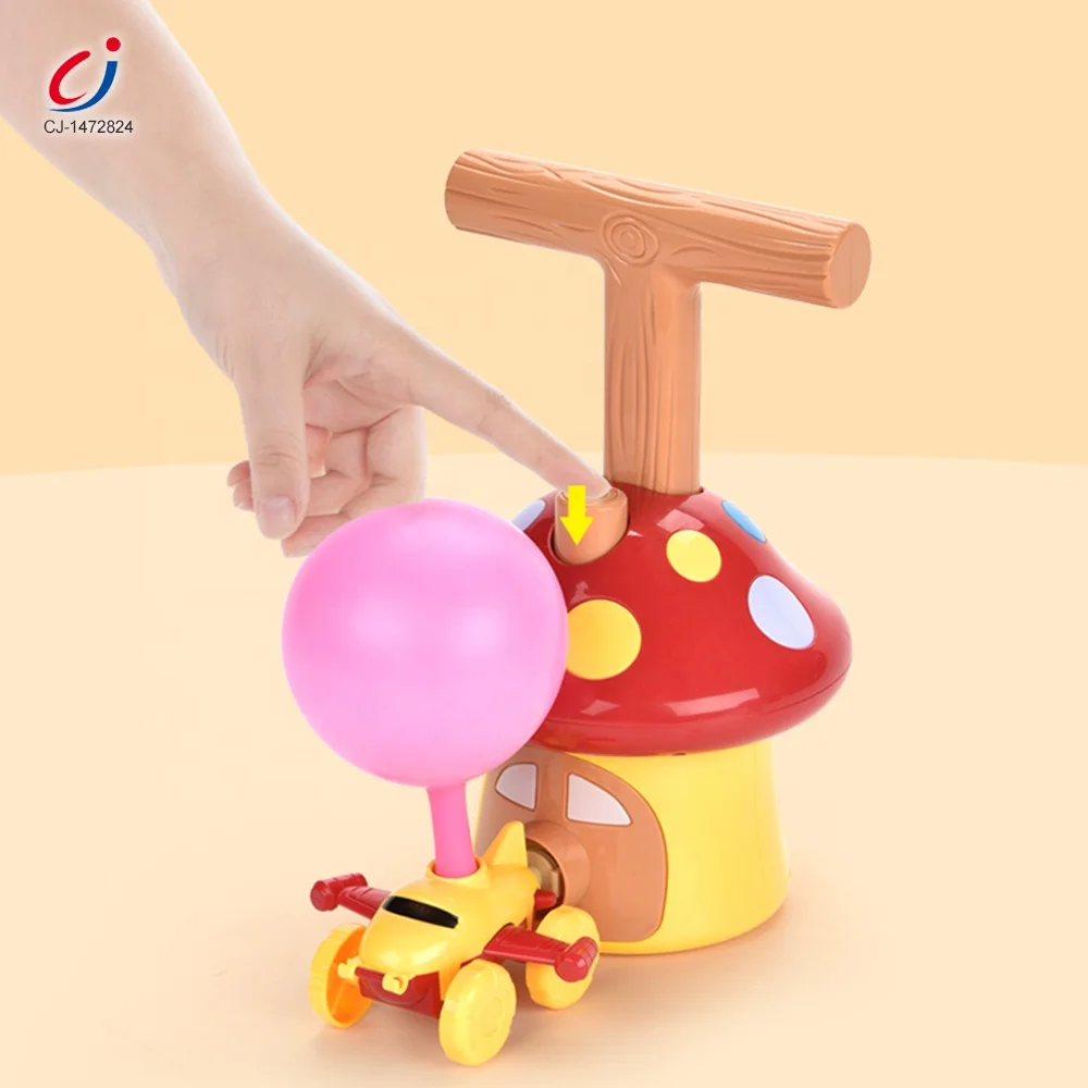 Chengji New Science Experiment Toy Hand Pump Launcher Tower Racing Vehicle Air Power Balloon Car