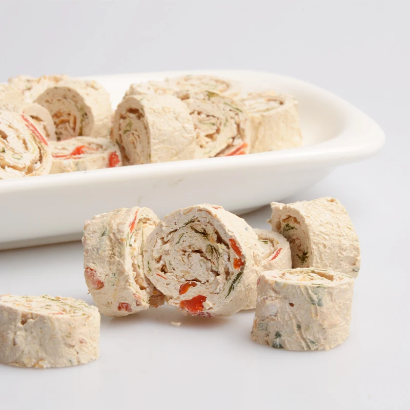 OEM Pet snack cod dog snack beauty hair calcium is easy to digest dog treat codfish and vegetable roll