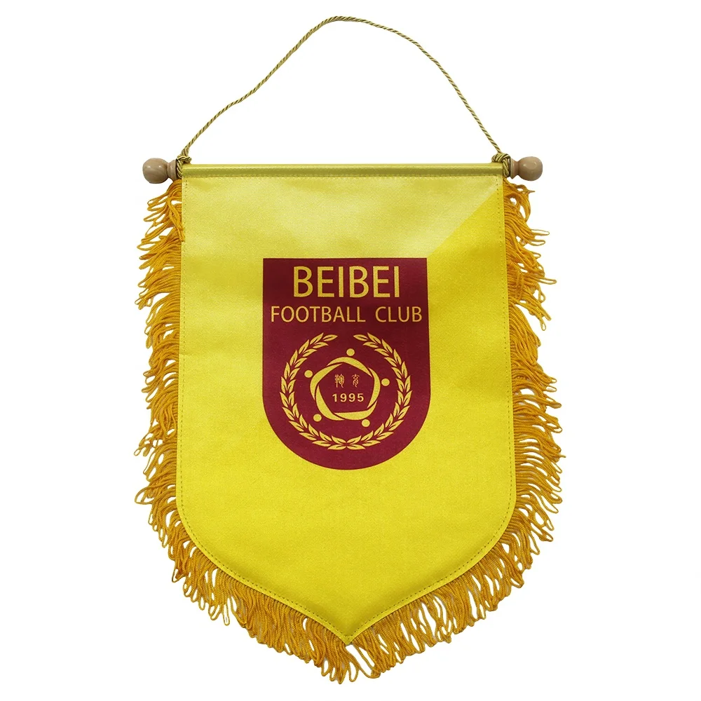 Home Decoration Digital Printing Car Flags Pennant Satin Material Hanging Sublimatable Pennant Flag For Car Rearview Mirror