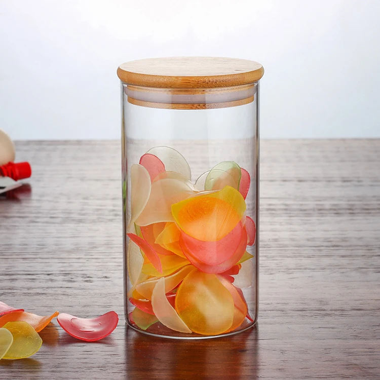 keep fresh High Borosilicate Kitchen honey round glass jar Miscellaneous Grain Storage large glass jar
