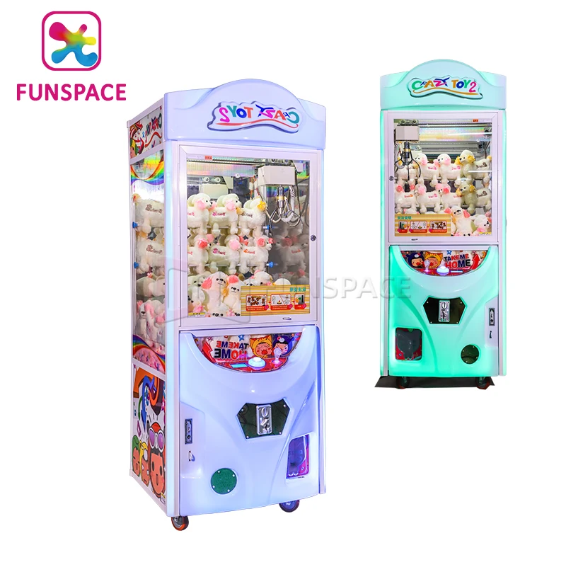 Coin Operated Game Machine Crazy Claw Toy 2 Doll Machine for Children Recreation Center