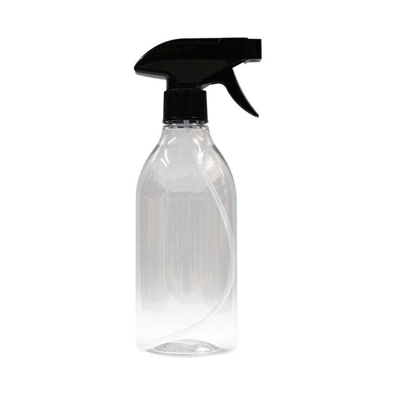 Wholesale customization 500ml Trigger Sprayer PET Bottles clear glass bottle with trigger cosmetic packaging