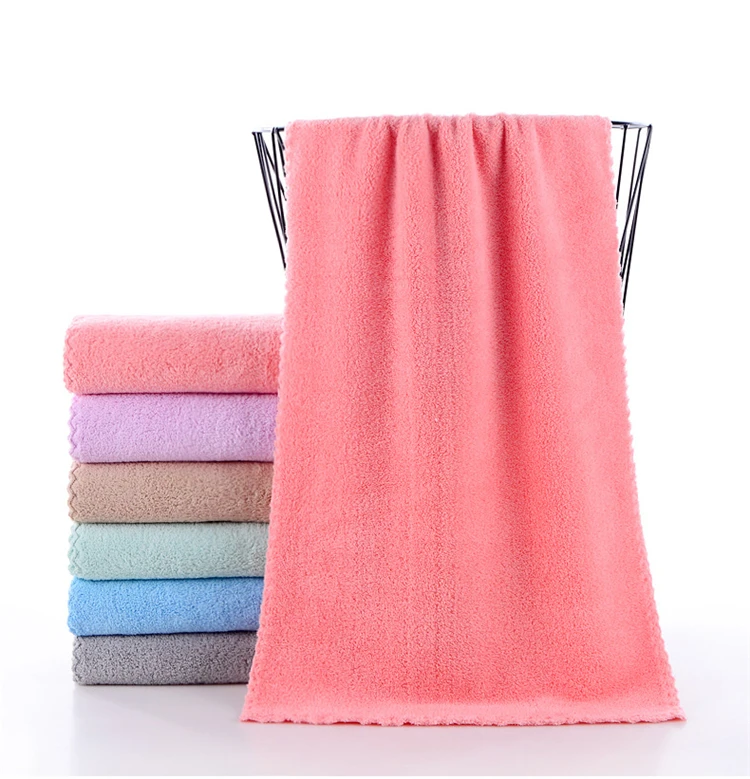High Quality Microfiber Fabric Coral Fleece Bath Towel Face Hand Towel