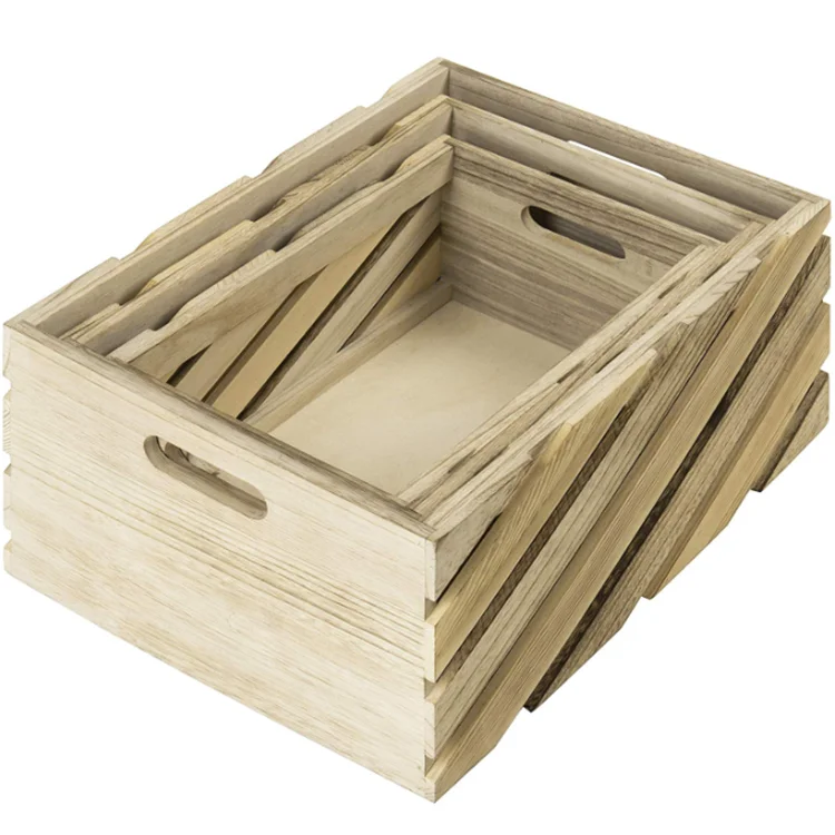 
Vogue elegant large capacity storage potato pallet crates wood boxes 