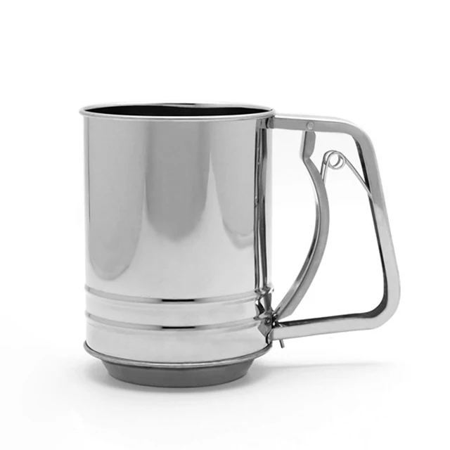 500 мл из нержавеющей стали сетка фильтр грубой очистки поворотная рукоятка для просеивания муки с 2 провода видео-телефон двери перемешивающего устройства