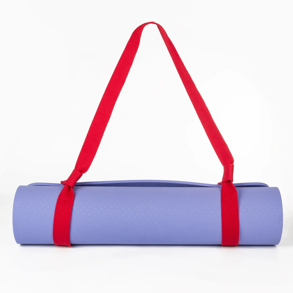 New design 1 inch 2 inch extra thick yoga mat portable with carrying strap custom print