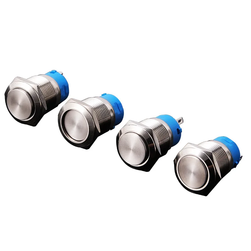 12mm 16mm 19mm 22mm 25mm 12V 24VDC momentary latching start stop push button switch