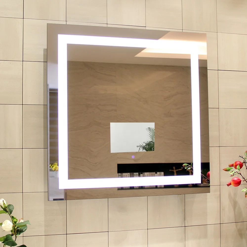 frameless led smart bathroom tall standing shaving rectangular beveled ova new moder wall mirror tv price  decor wall frame