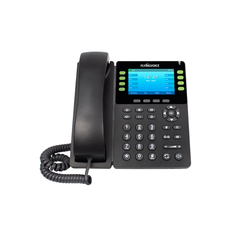 Беспроводной IP-телефон FIP14G новый дизайн интерфейса цветной экран 8 sip линий поддержка Wi-Fi 2 4G и IPv6