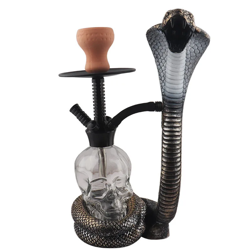 Wholesale Resin snake shaped Arab hookah bars New Chinese style full set of hookah with multiple hoses