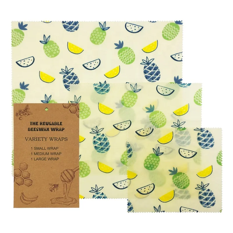 Amazon best selling kitchen nontoxic reusable beeswax food wraps for natural food storage