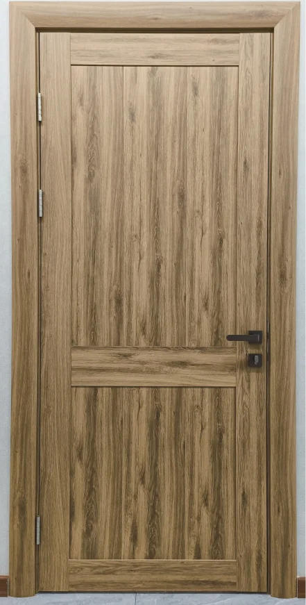 High Quality PVC Film Laminated Wood Plastic Composited Door Water-Proof  WPC Assembly Door For House