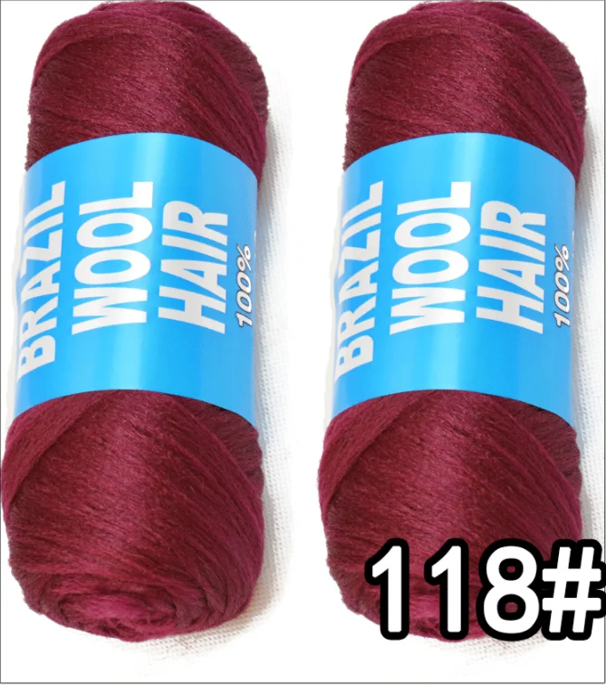 High Quality Afro Yarn Synthetic Fiber Brazilian Wool Braiding Hair Bulk for Crochet Extensions