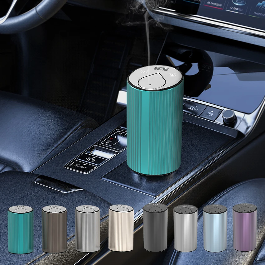 2023 Electric USB Rechargeable Wireless Car Essential Oil Aroma Diffuser Portable Ultrasonic Waterless Aroma Diffuser Machine