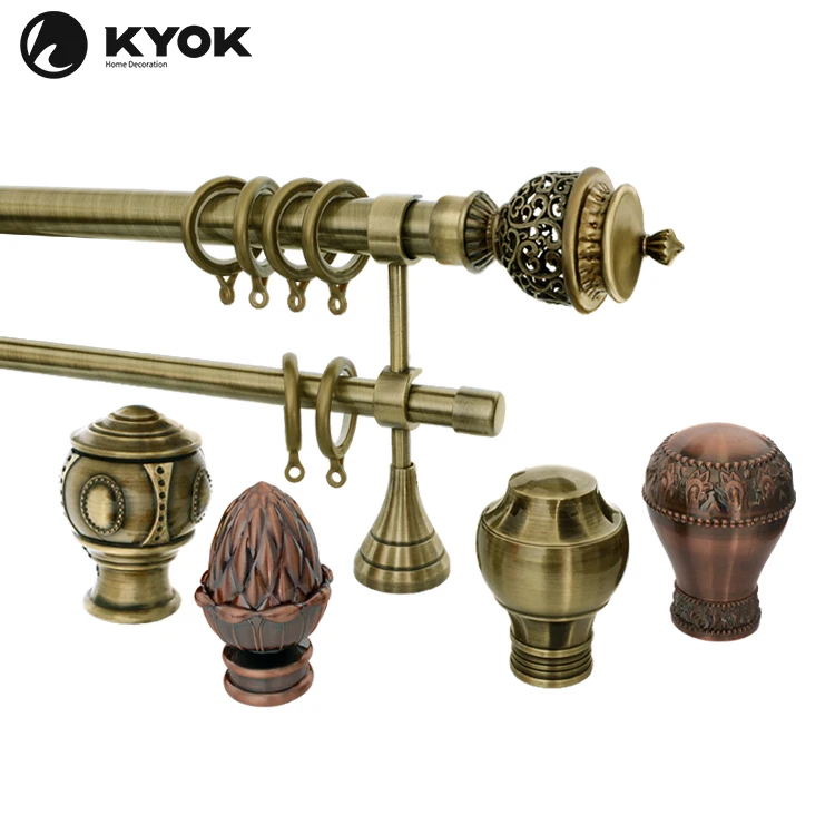 28 MM Curtain Accessories Anti Brass Curtain Rod Set 6 m Curtain Poles for Window Decor