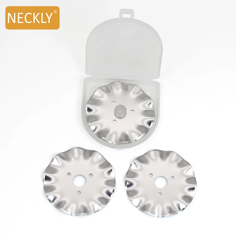 Rotary Cutter Blades Rollerring 45mm Wave Rotary Fabric Cutter Blade Fit For Olfa Alfa Rotary Cutter Blades