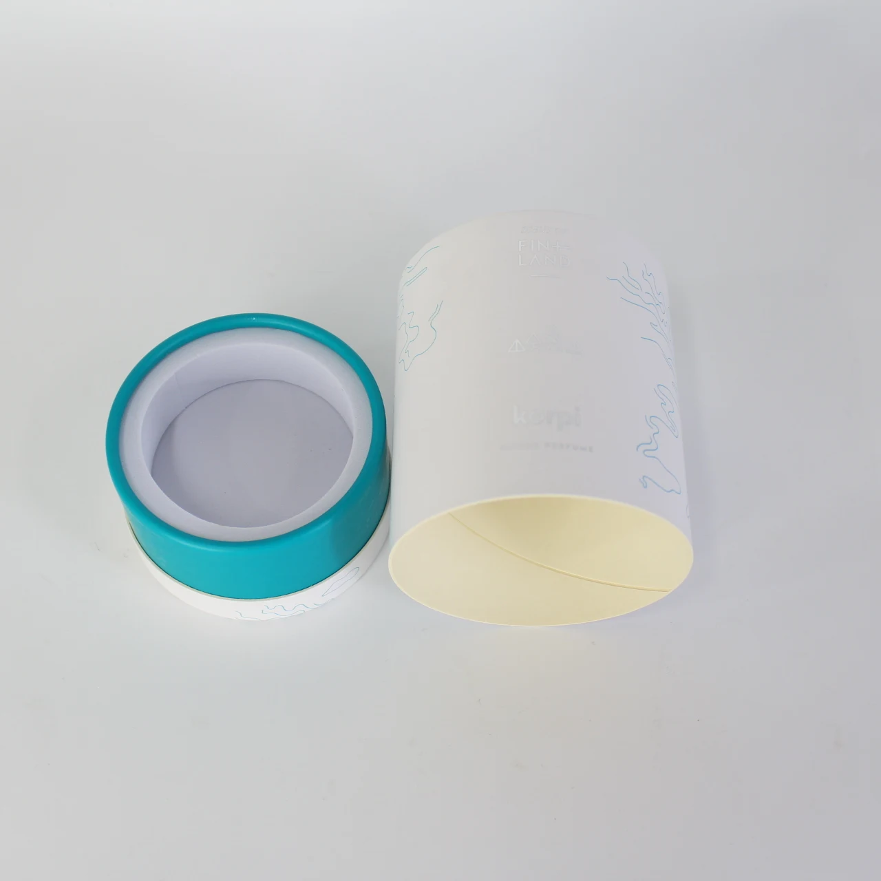 Eco friendly biodegradable food grade tea coffee cylinder paper cardboard round tube packaging for super food powder packaging