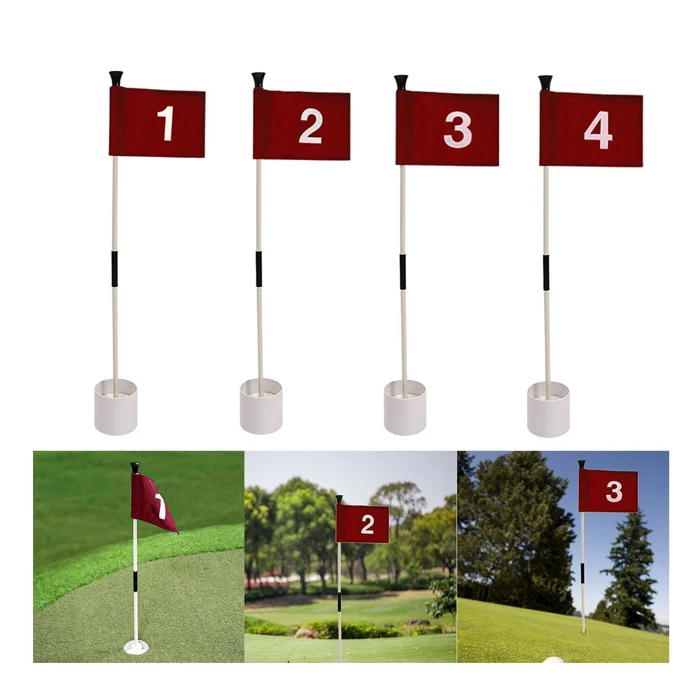 Low Price No MOQ Nylon Oxford Heavy Duty Fabric Ground Campaign Hole Cup Pin Double Sided Custom Mini Master Stick Golf Flag