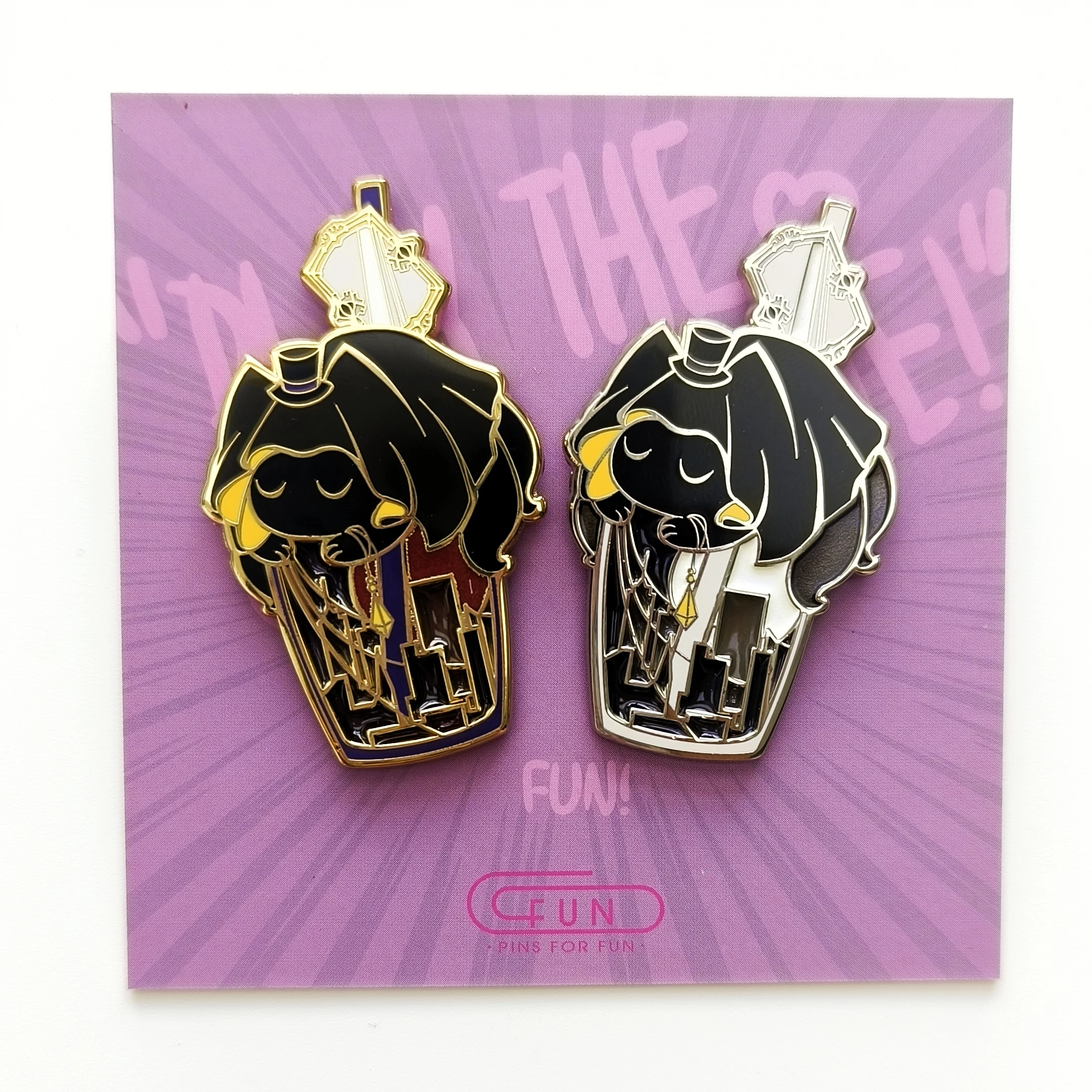 Wholesale Metal Crafts Glitter Badge Gold Plated Soft Hard Enamel Lapel Pin Custom Stain Glass Enamel Pin with Backing Card