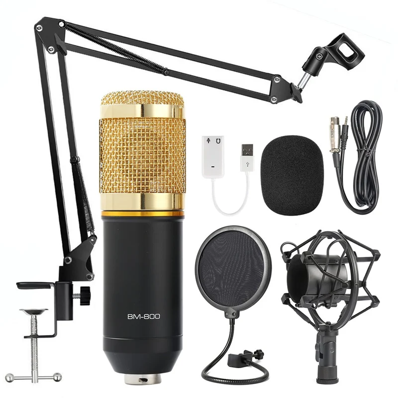 Wholesales Professional Condenser Sound Recording BM-800 Microphone with Shock Mount BM-800 for  live broadcast
